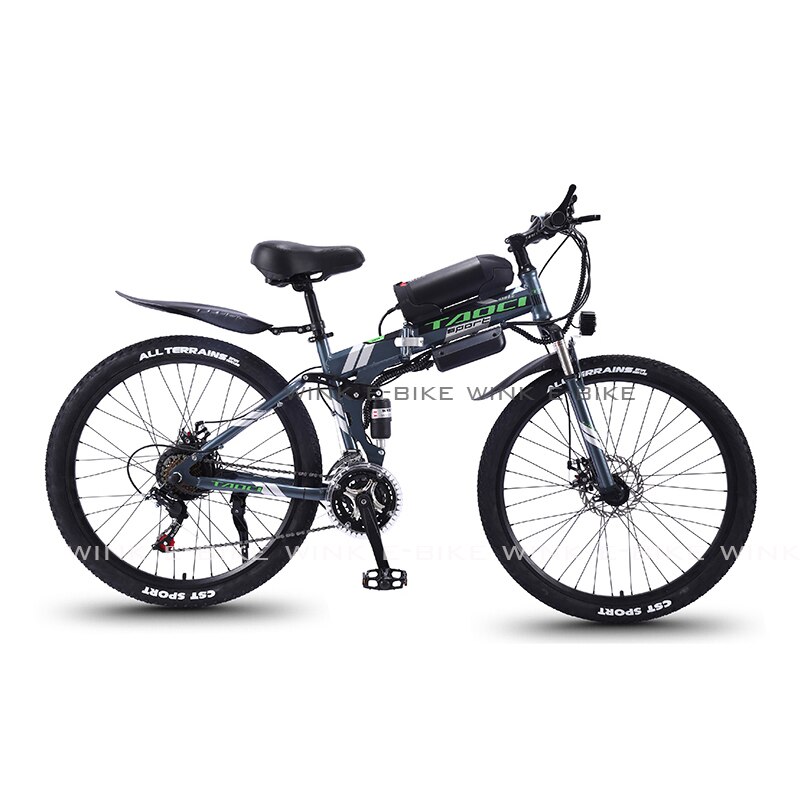 26 인치 Ebike 경량 350W 전기 자전거, 성인용 접이식 페달 보조 전자 자전거, 13Ah 배터리 21 단 전기 자전거